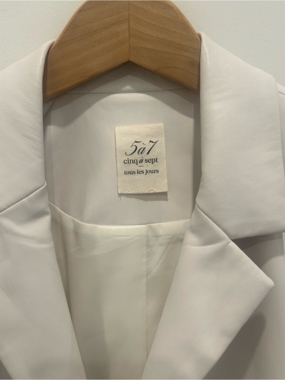 Women's White leather  Blazer Jacket